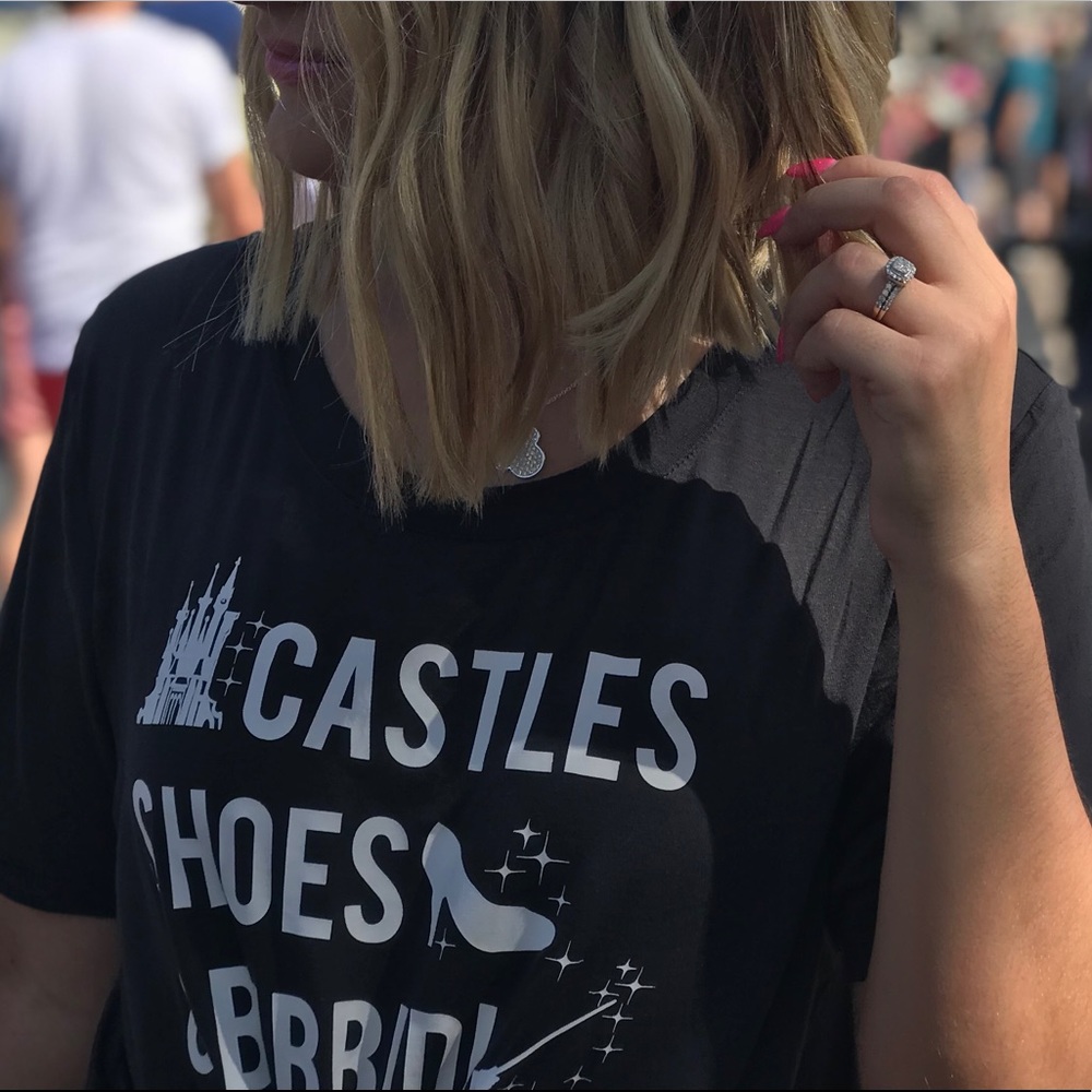 Castles shoes and bibbidi bobbidi boo shirt